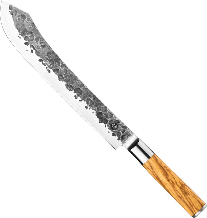 Couteau de boucher forgé en olivier