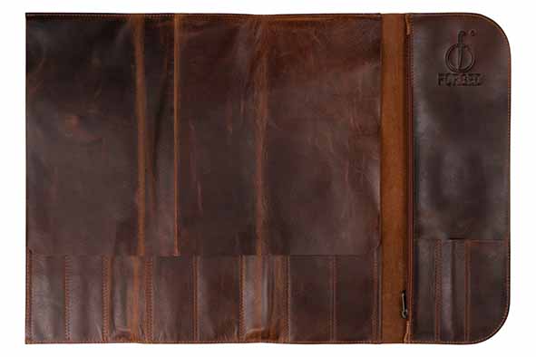 Forged Essentials messen foudraal leder 16 x 43 x h4cm