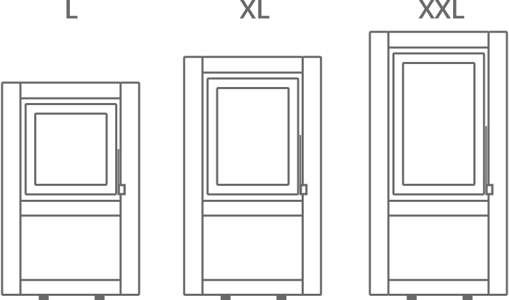 Cheminée de terrasse Quaruba L - Inox Noir