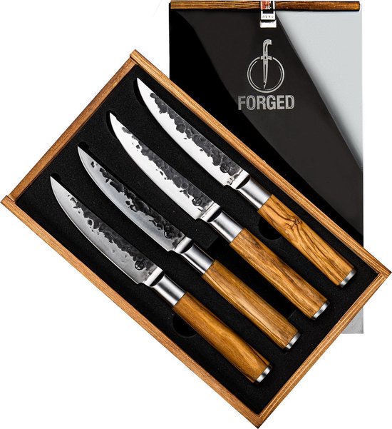 Forged Olive - 4 couteaux à steak