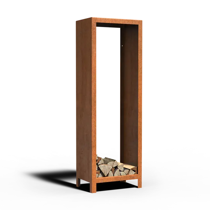 Houtopslag cortenstaal - 600 x 400 x 1800 mm