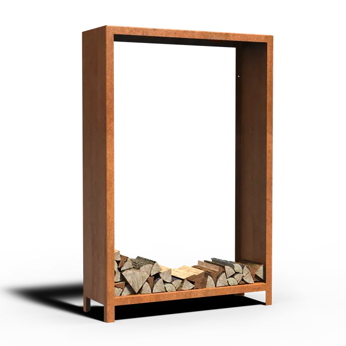 Houtopslag cortenstaal - 1200 x 400 x 1800 mm