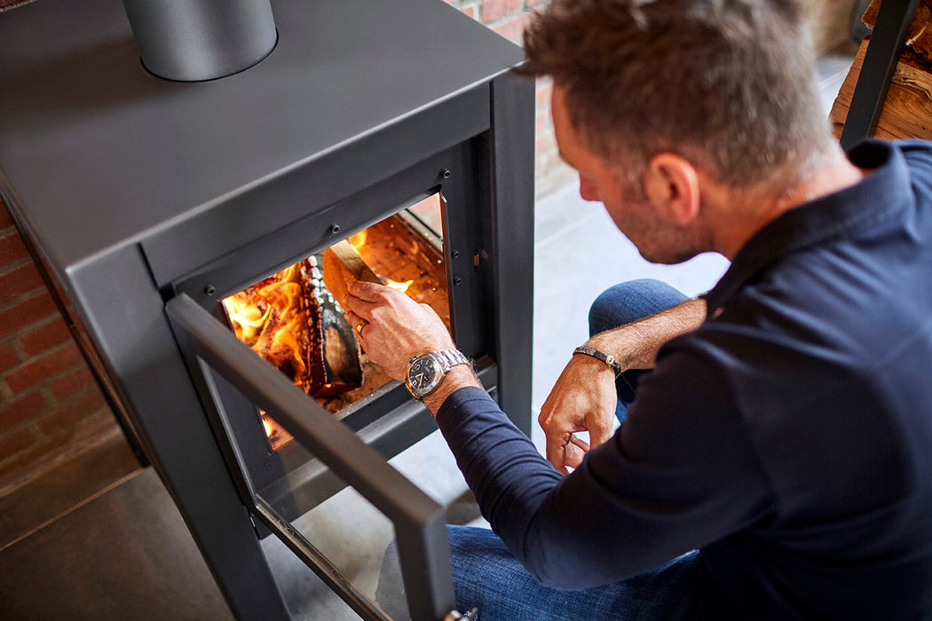 Cheminée de terrasse Quaruba L - Inox Noir