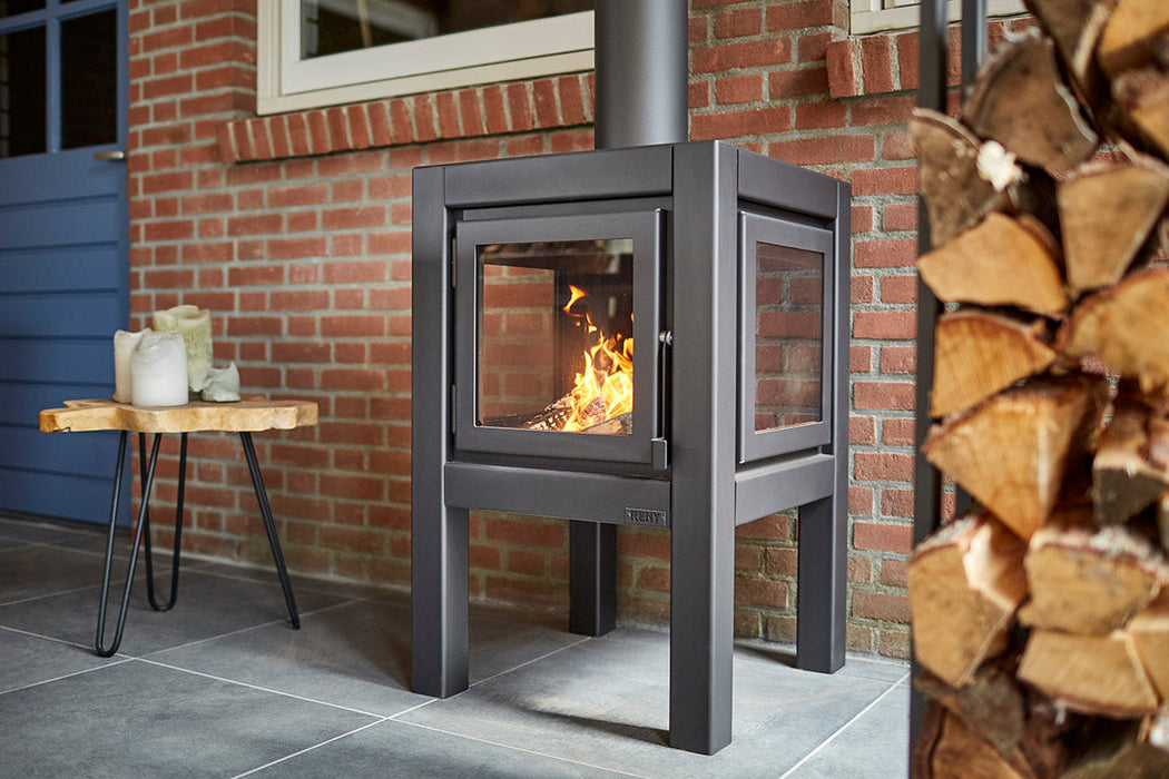 Cheminée de terrasse Quaruba L - Inox Noir