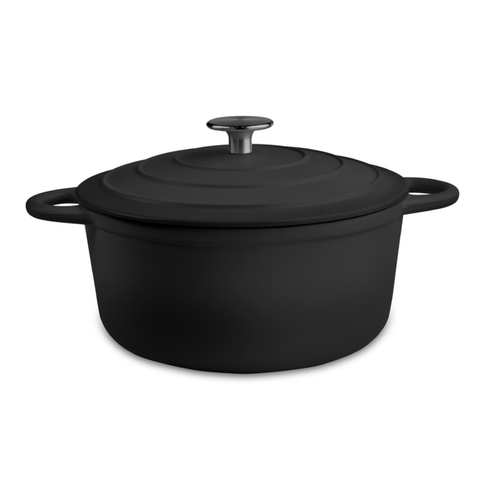 Cocotte ronde OUTR noir satiné - 24 cm