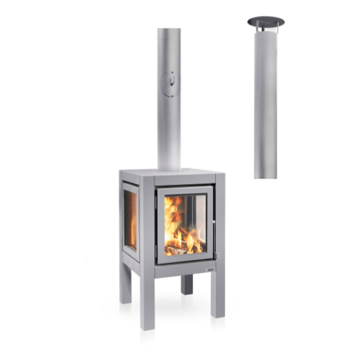 Cheminée de terrasse Quaruba XXL - acier inoxydable