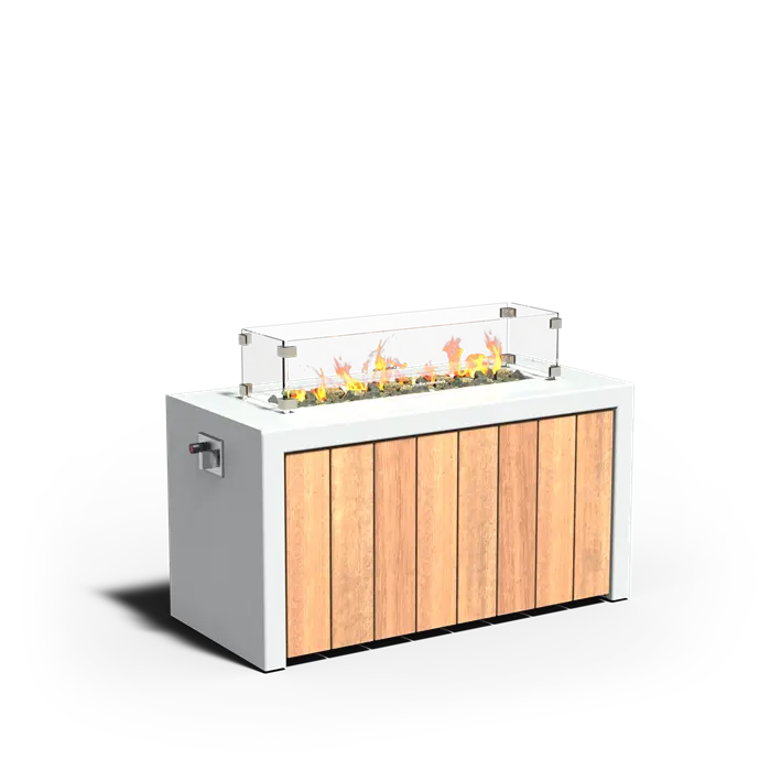 BRANN Vuurtafel Met Houtdecoratie - Groot
