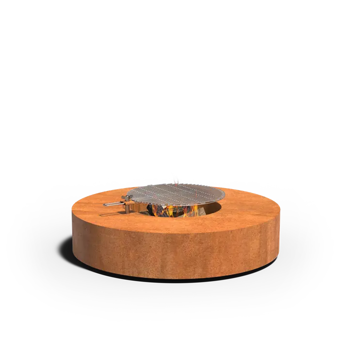 Vuurtafel Cortenstaal Rond met Grill