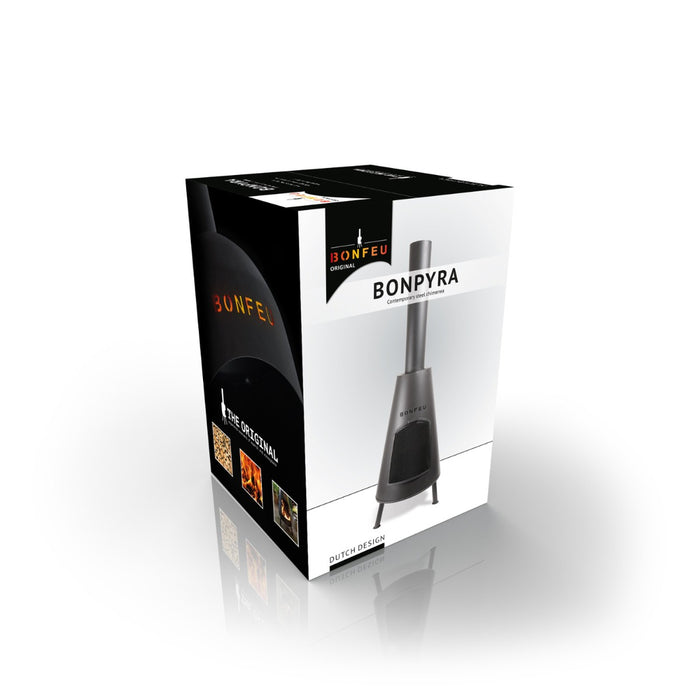 Cheminée de jardin noire BonPyra