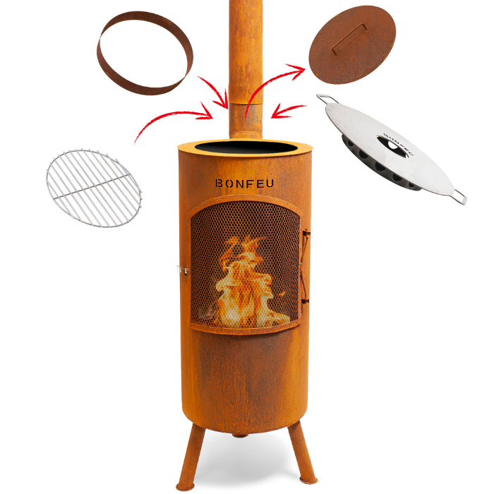 Cheminée de jardin BonFeu BonTino LP en Corten