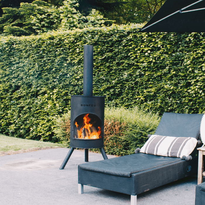 Cheminée de jardin BonFeu BonTon 60 noire