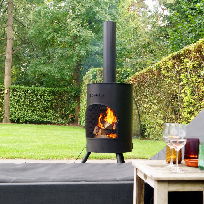 Cheminée de jardin BonFeu BonTon 50 noire