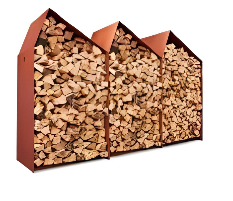 Toiture d'un hangar à bois