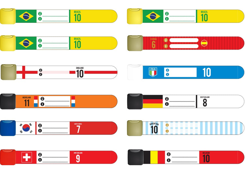 Pack infoband 12 - mélange de pays (football)