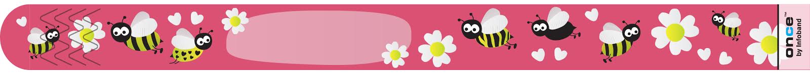 Infoband Once 10 pack - bijtjes pink
