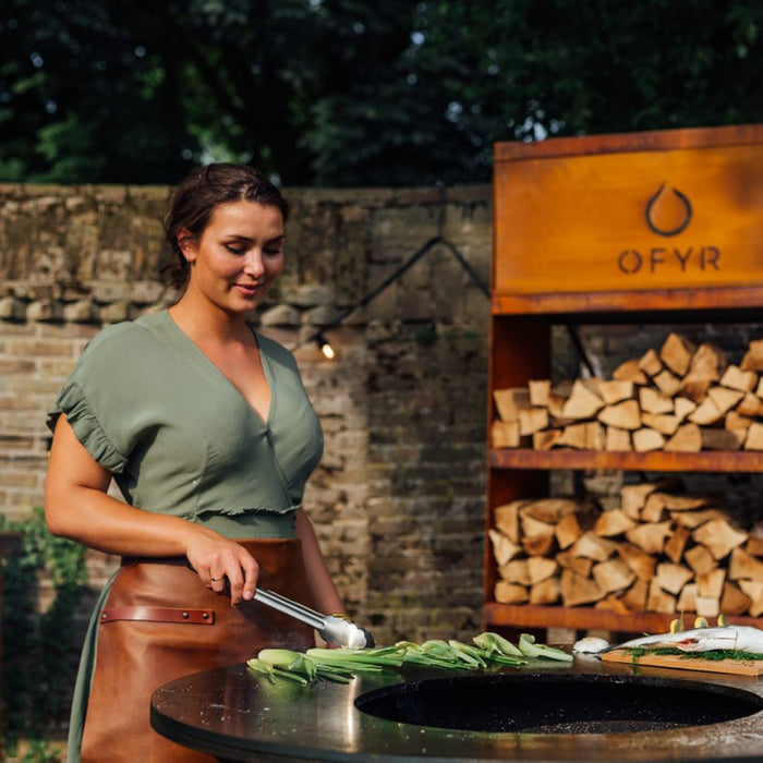 Tablier en cuir OFYR - marron