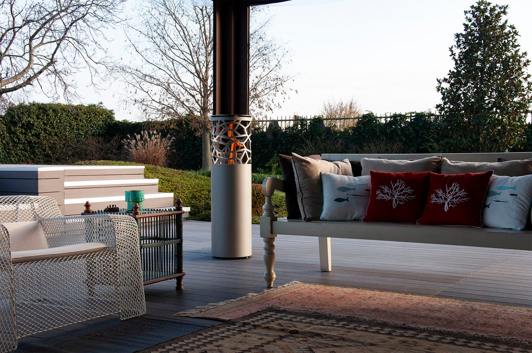 Chauffage de terrasse à granulés Core - titane