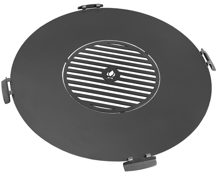 Plaque de cuisson à 4 poignées dia - 82 cm avec grille de 40 cm