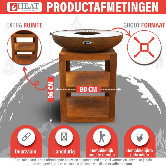 HEAT Bakka Vuurschaal met Bakplaat