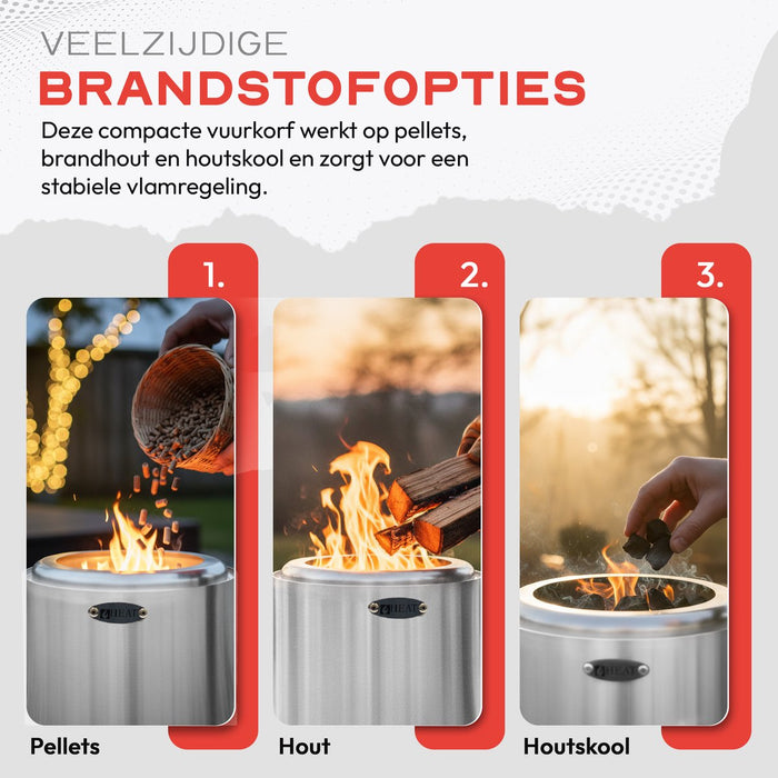 HEAT Rookvrije Vuurkorf Rokfri Small - RVS