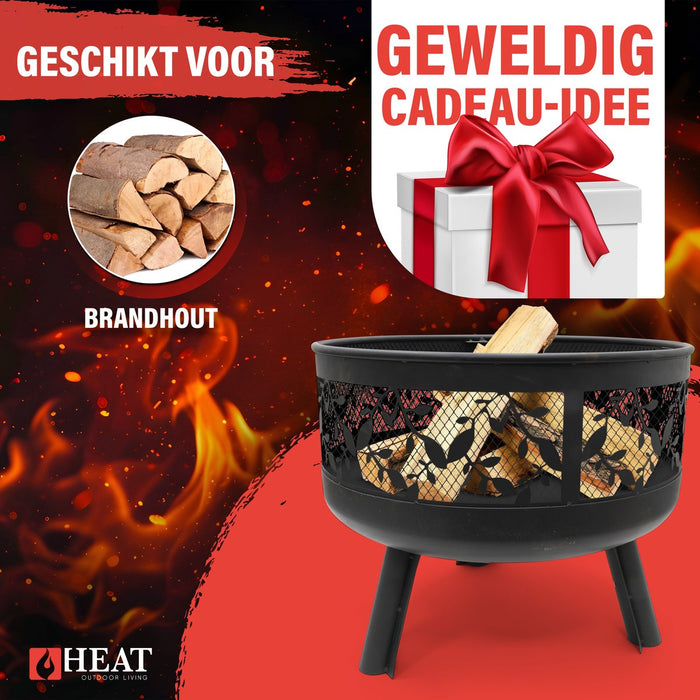 HEAT Vuurkorf Alna met Vonkenscherm en grillrooster