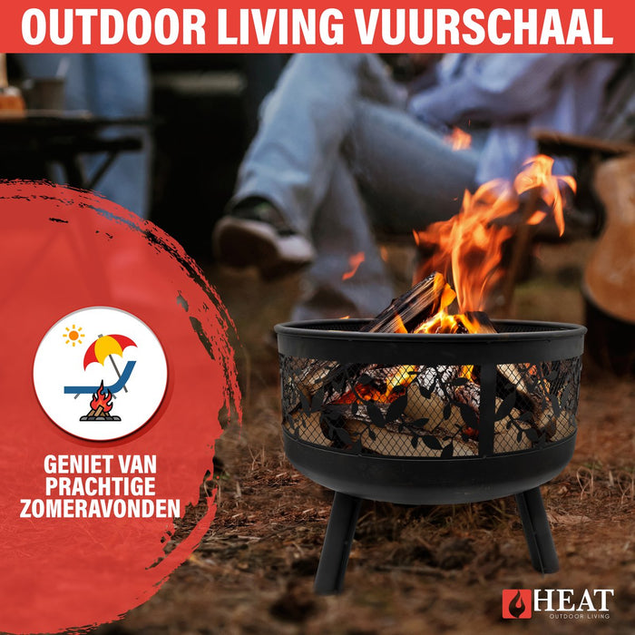 HEAT Vuurkorf Alna met Vonkenscherm en grillrooster