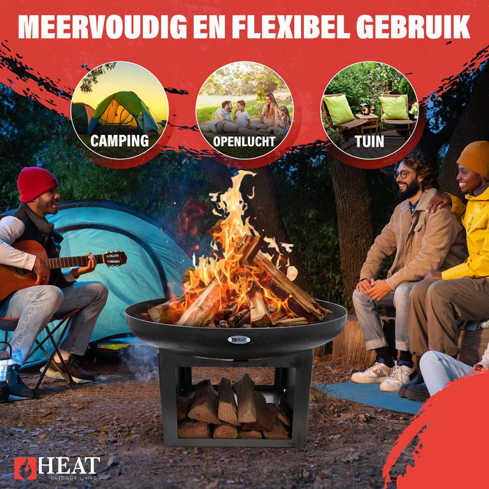 HEAT Vuurschaal Fresvik met Houtopslag