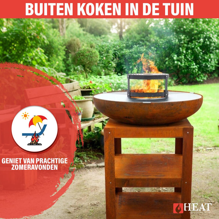 HEAT Bakka Vuurschaal met Bakplaat