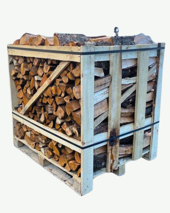 Bois de chauffage en hêtre séché au four demi-palette (blocs d'environ 25 cm)