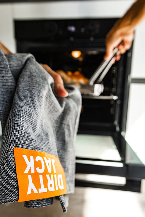 DIRTY JACK doek Charcoal - oranje label
