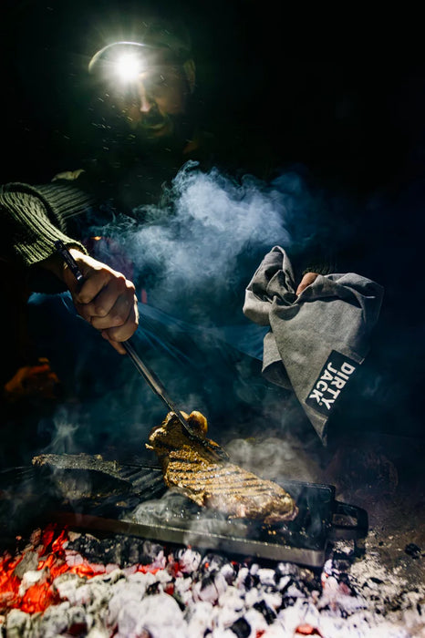 DIRTY JACK doek Charcoal - zwart label