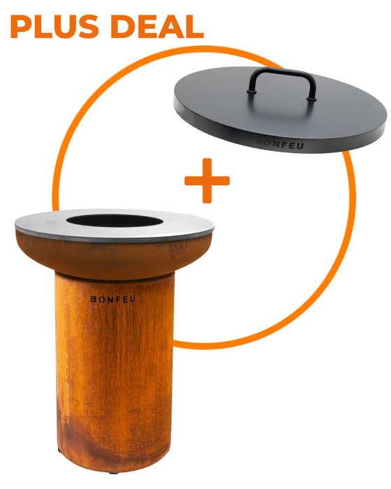 Bundel Deal: BONFEU Bonbiza Cortenstaal + Gratis Bechermdeksel