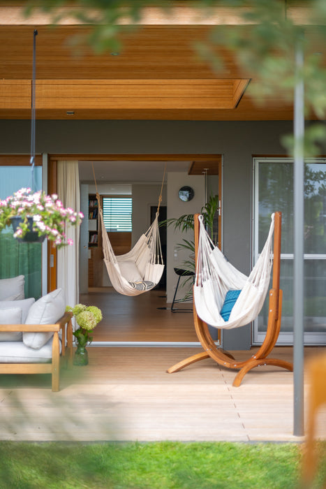 LA SIESTA Udine Organic Latte - Hangstoel & Stand - Comfort maat