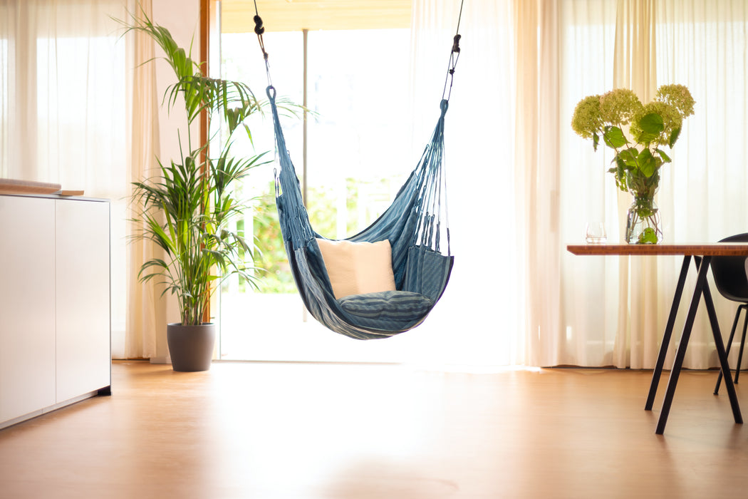 LA SIESTA Cumbia Organic Blue Zebra - Hangstoel - Kingsize