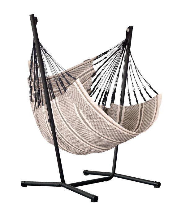 LA SIESTA Fiji Organic Zebra - Hangstoel & Stand - Comfort maat