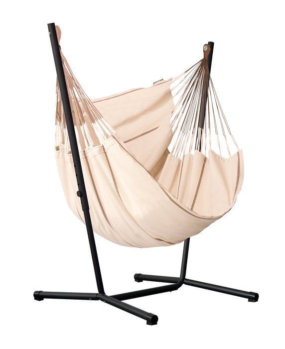 LA SIESTA Fiji Organic Nougat - Hangstoel & Stand - Comfort maat