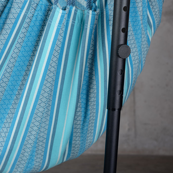 LA SIESTA Fiji Organic Azure - Hangstoel & Stand - Comfort maat