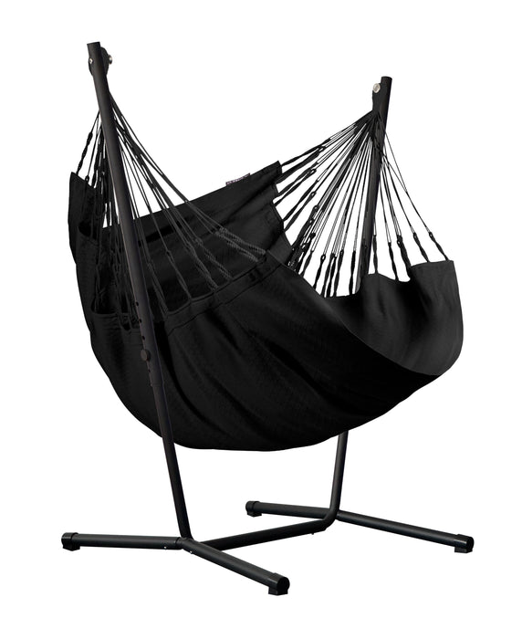 LA SIESTA Fiji Organic Onyx - Hangstoel & Stand - Comfort maat