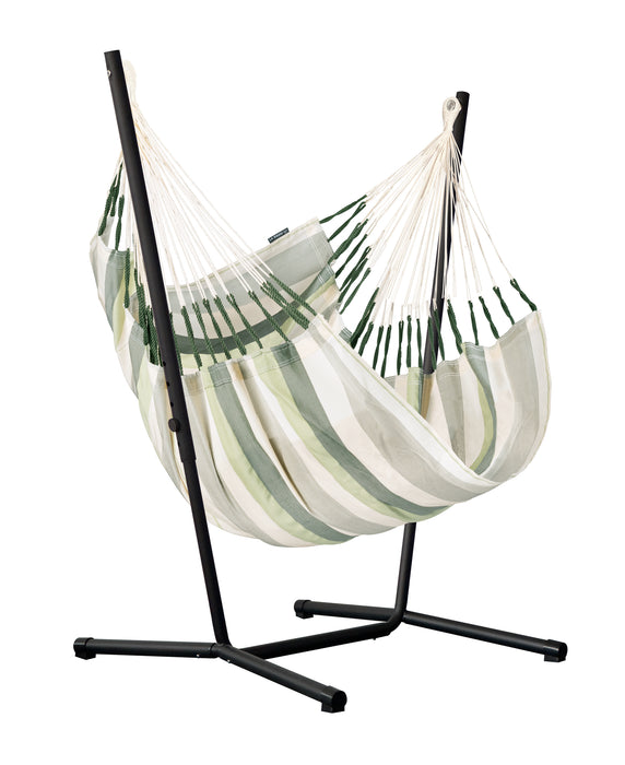 LA SIESTA Fiji Outdoor Cedar - Hangstoel & Stand - Weerbestendig - Comfort maat