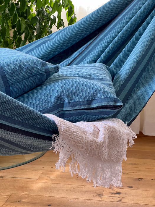 LA SIESTA Flora hangmat - Blue Zebra - Kingsize