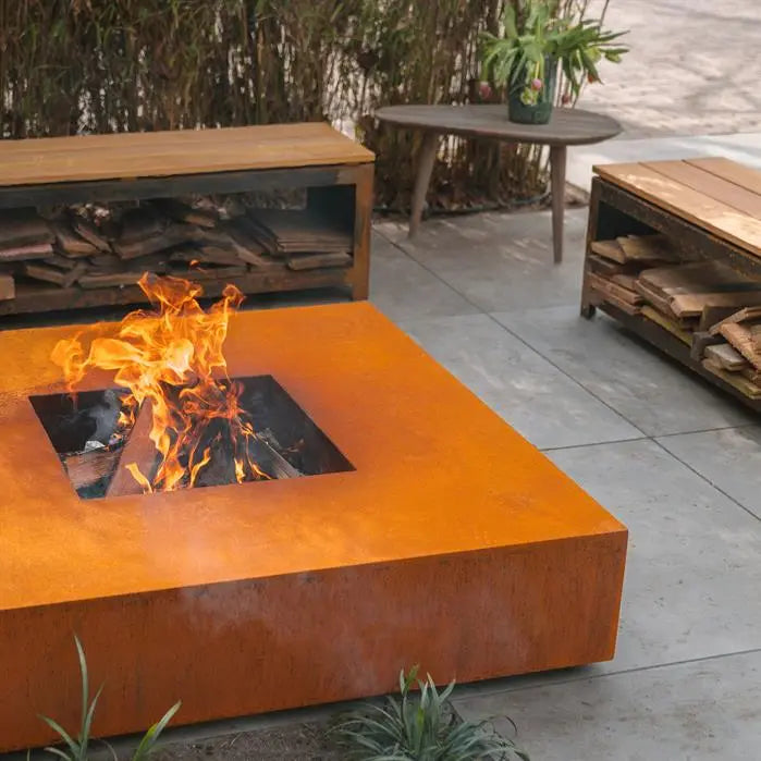 Vuurtafel Cortenstaal QUAD Zonder Grill