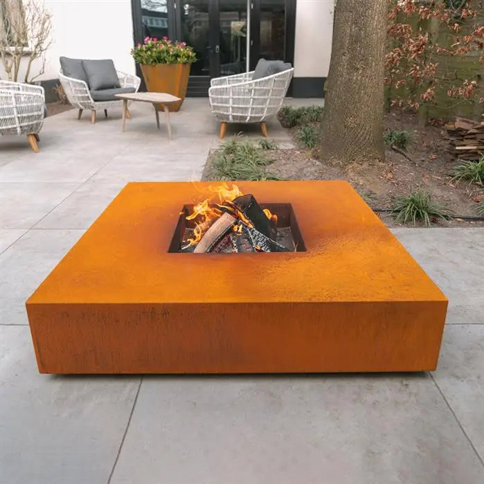 Vuurtafel Cortenstaal QUAD Zonder Grill