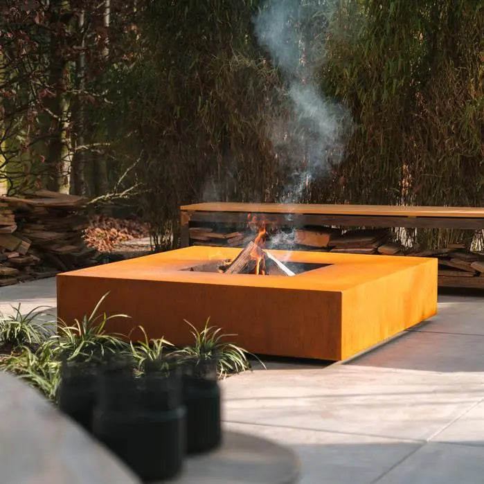 Vuurtafel Cortenstaal QUAD Zonder Grill