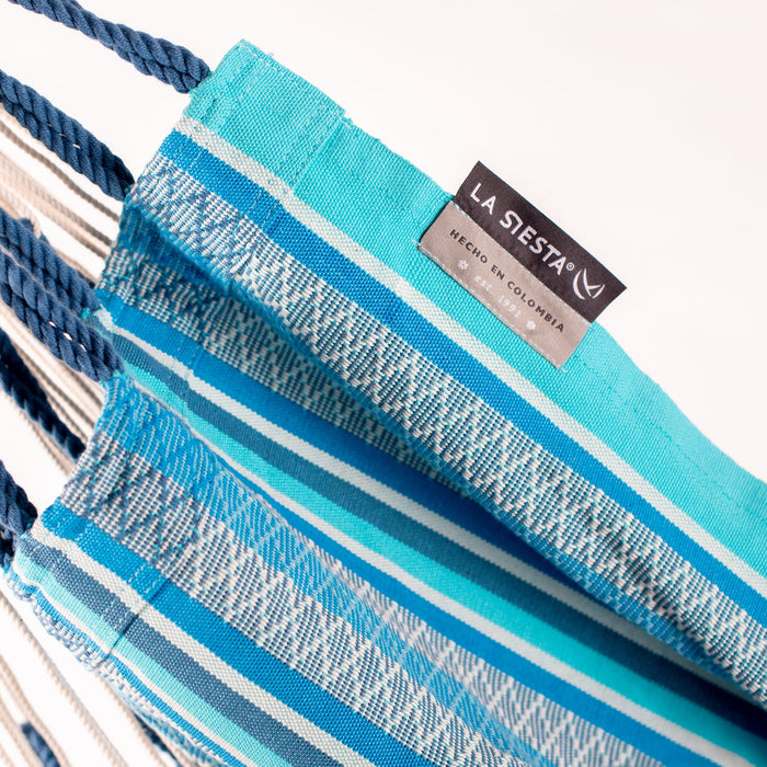 LA SIESTA Udine Organic Azure - Hangstoel & Stand - Comfort maat