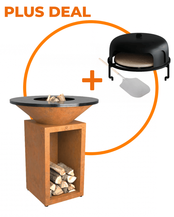 Bundel Deal: OFYR Classic Cortenstaal Storage 85 + GRATIS Pizza Oven