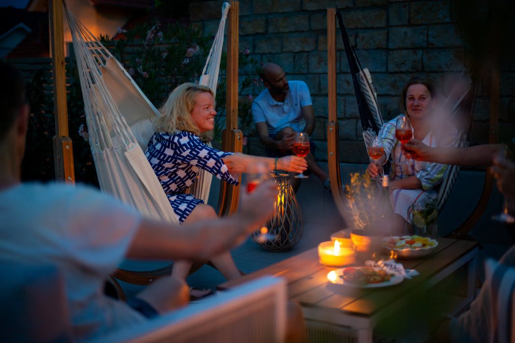 LA SIESTA Udine Organic Latte - Hangstoel & Stand - Comfort maat