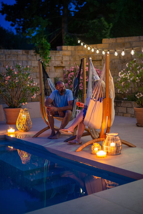 LA SIESTA Udine Organic Zebra - Hangstoel & Stand - Comfort maat