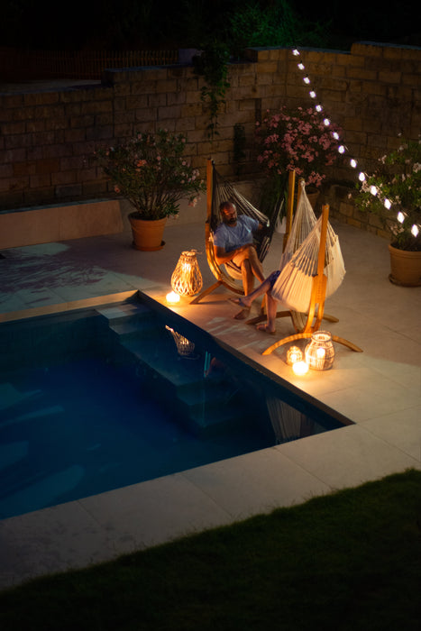 LA SIESTA Udine Organic Zebra - Hangstoel & Stand - Comfort maat