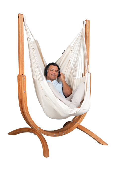LA SIESTA Udine Organic Latte - Hangstoel & Stand - Comfort maat