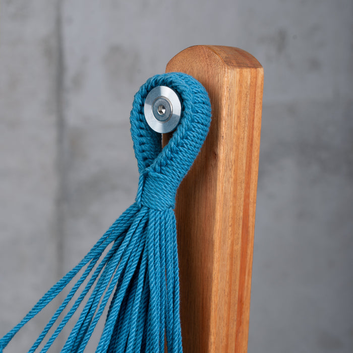 LA SIESTA Udine Organic Blue Zebra - Hangstoel & Stand - Comfort maat